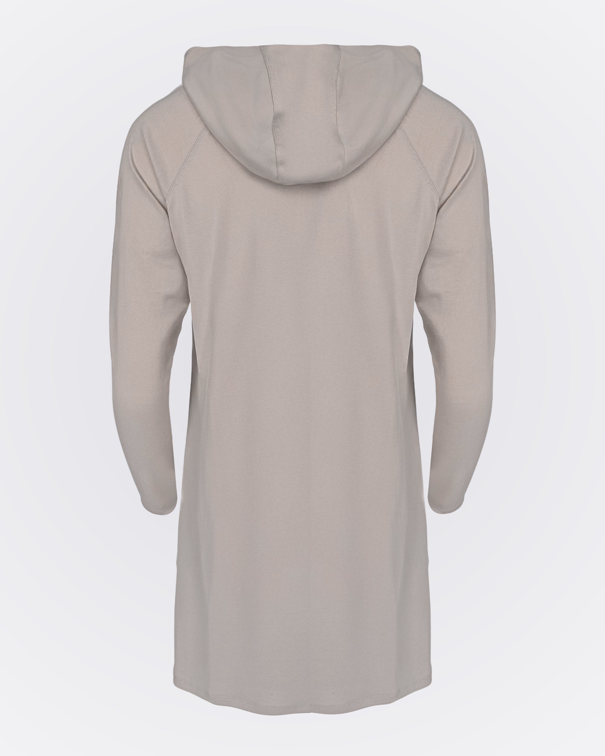 Önden Fermuarlı Kapüşonlu Modal Sweat - Bej