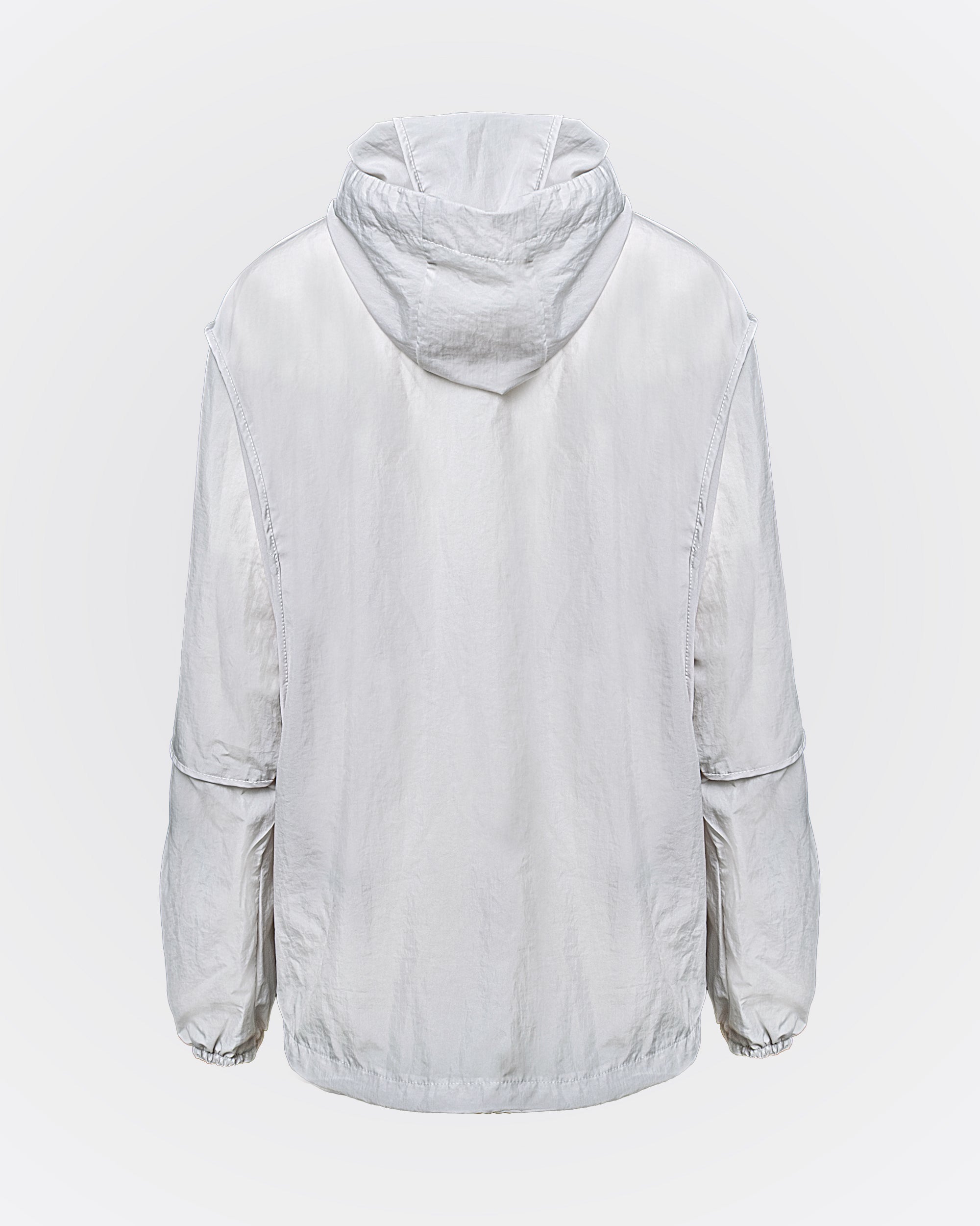 Bel Ayarlamalı Oversize Yağmurluk - Gri