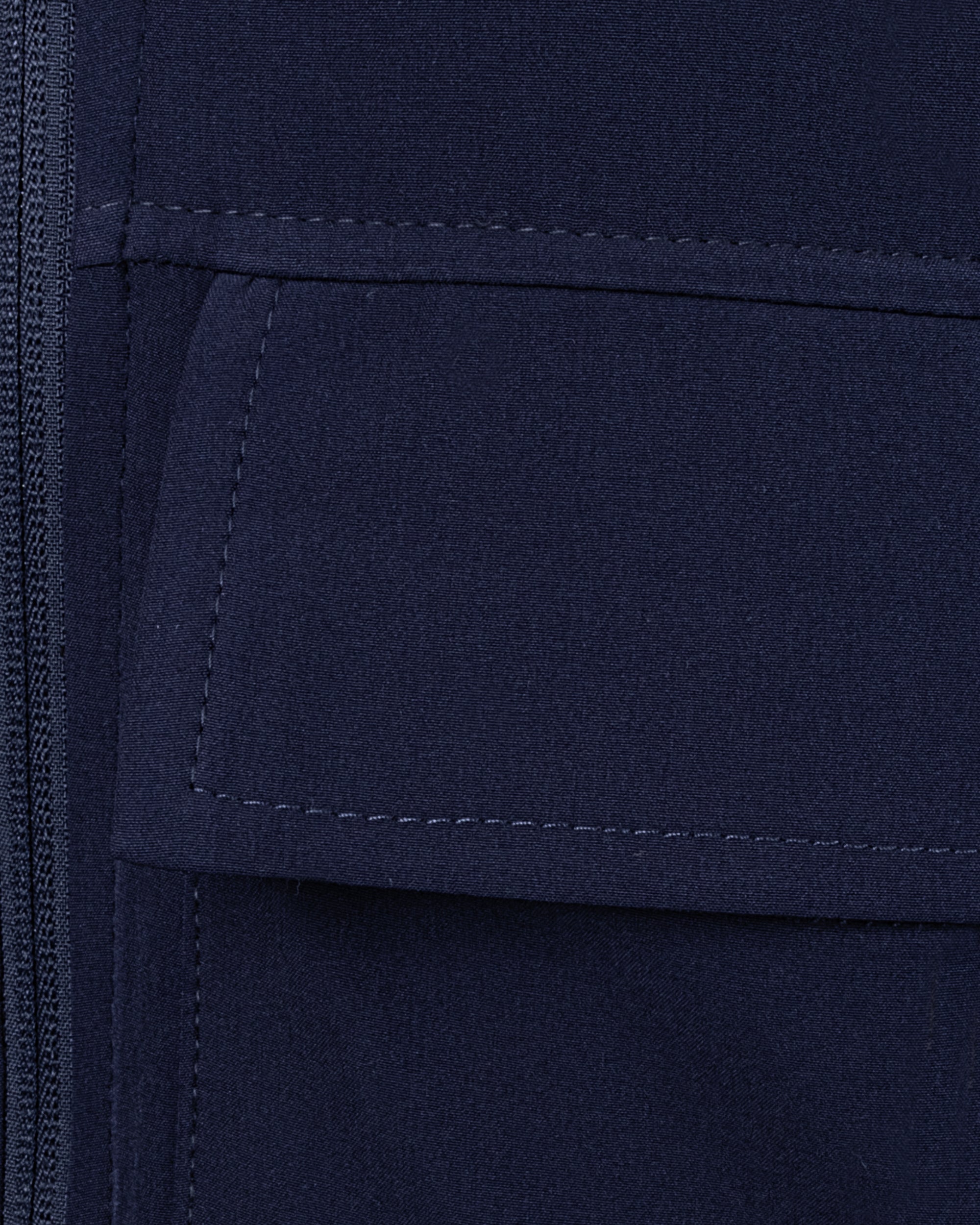 Gizli İç Cepli Kapüşonlu İnce Rüzgarlık - Lacivert