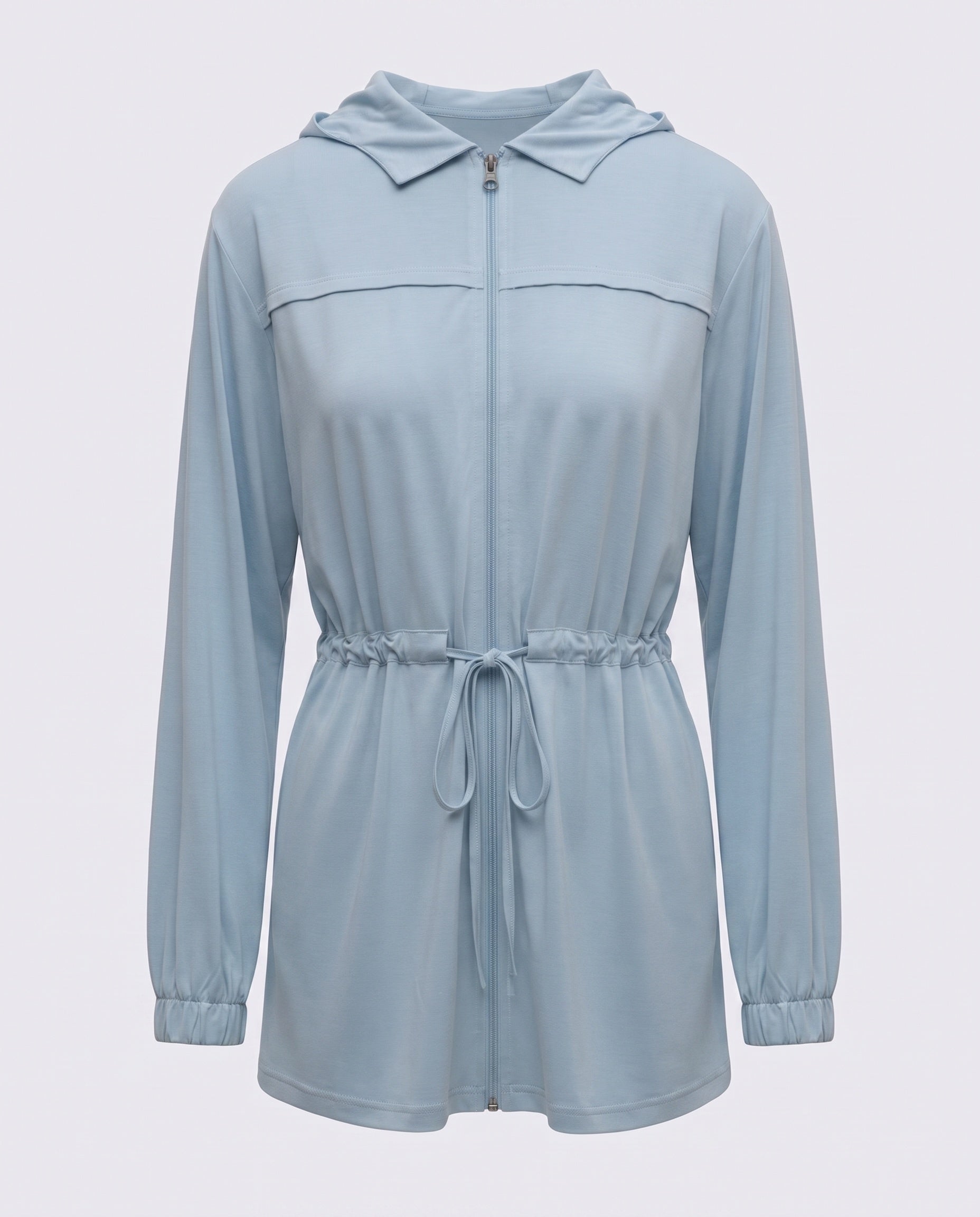 Ayarlanabilir Bel Detaylı Modal Üst - Baby Blue