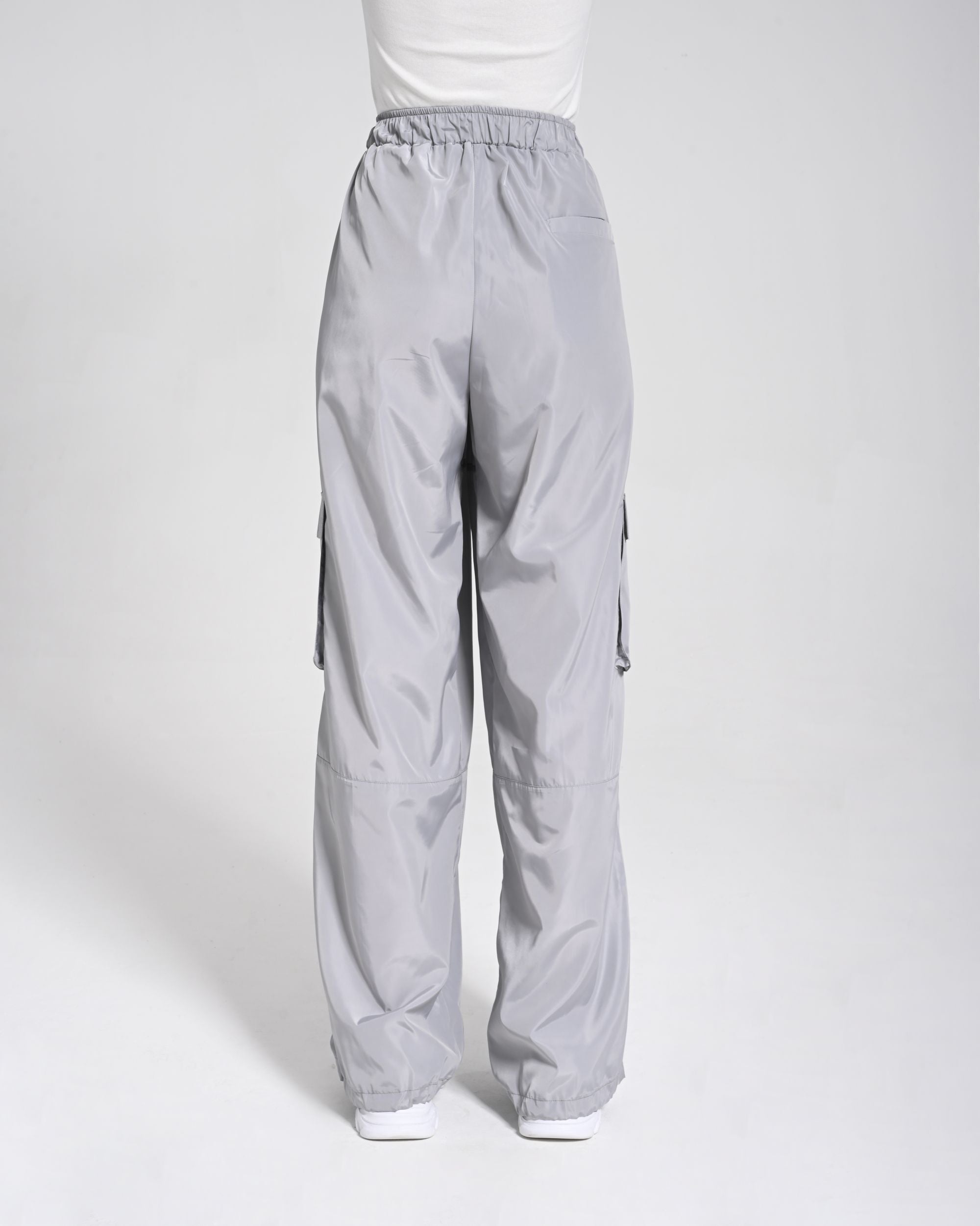 Beli Lastikli Kargo Pantolon - Gri - Monolou