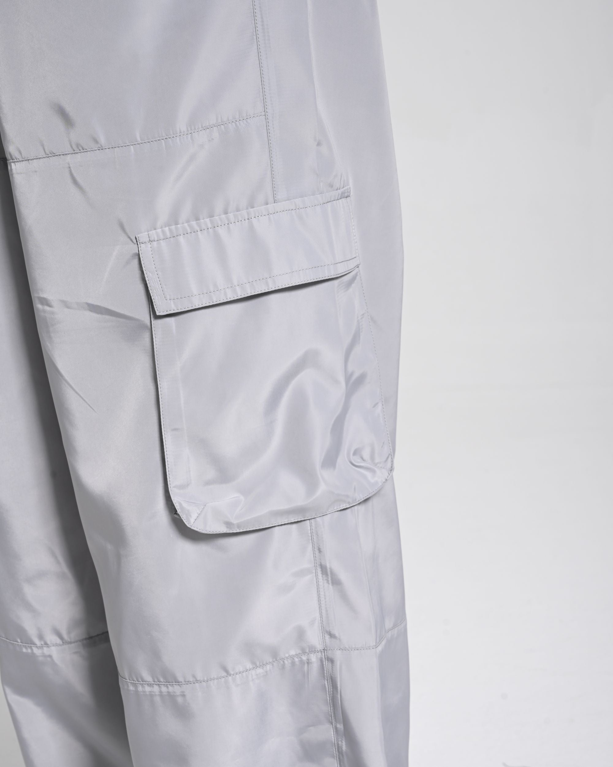 Beli Lastikli Kargo Pantolon - Gri - Monolou