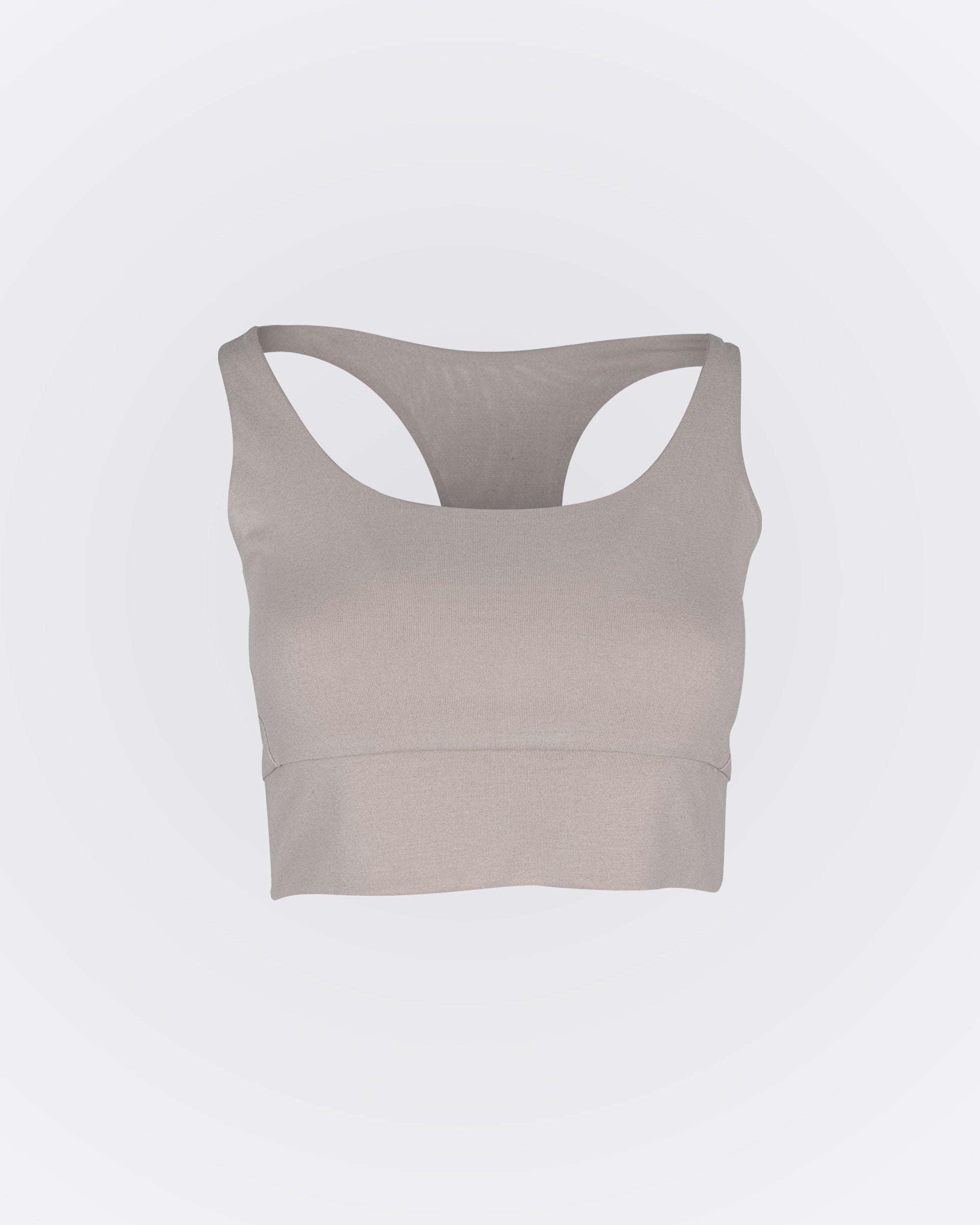 Modal Kumaşlı Aktif Crop - Bej