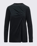 Drape Detaylı Modal Tunik - Siyah