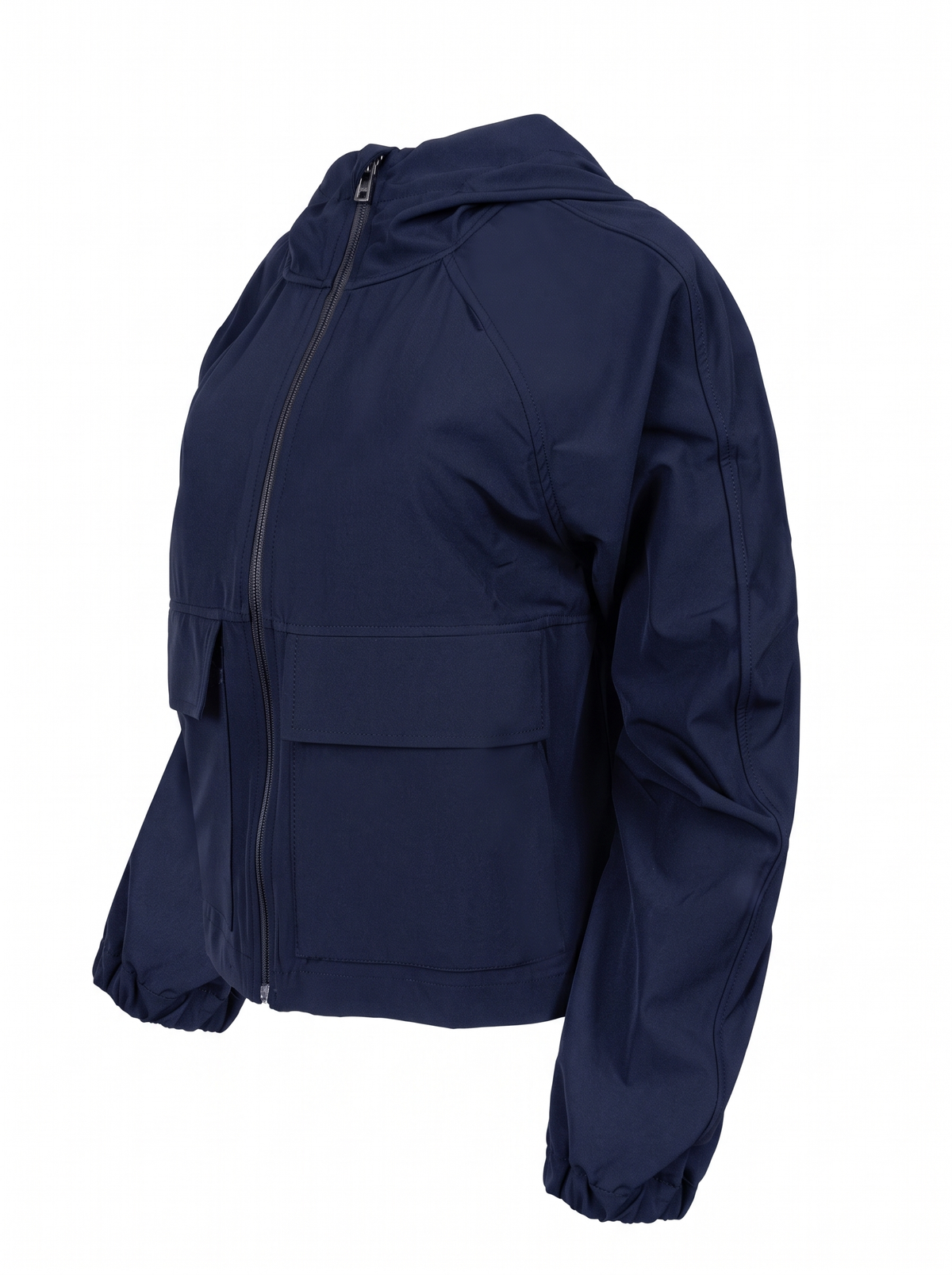 Lightweight Hoodie Windbreaker with Hidden Inside Pocket - Dark Navy