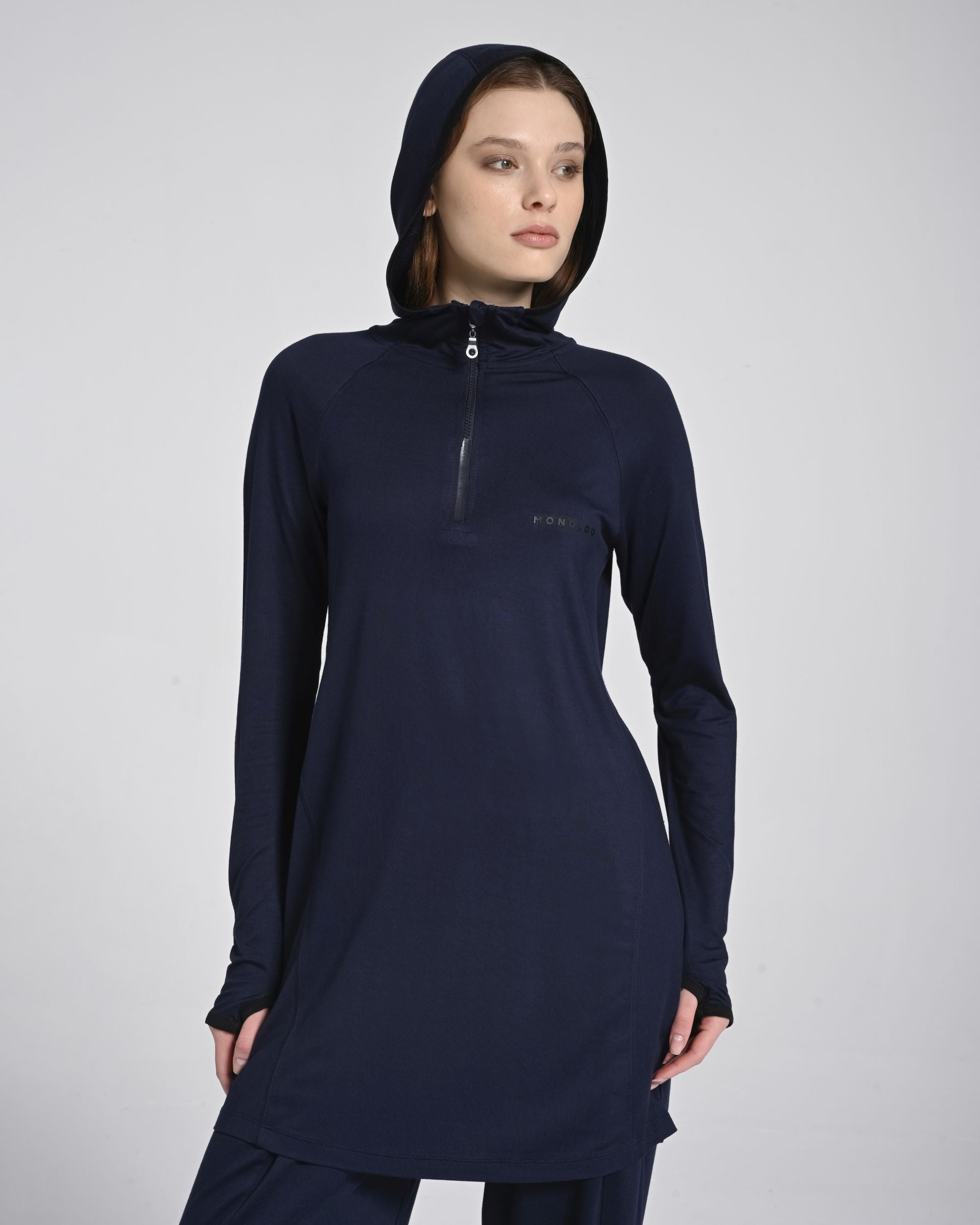 Kapüşonlu Rayon Aktif Sweat - Monolou