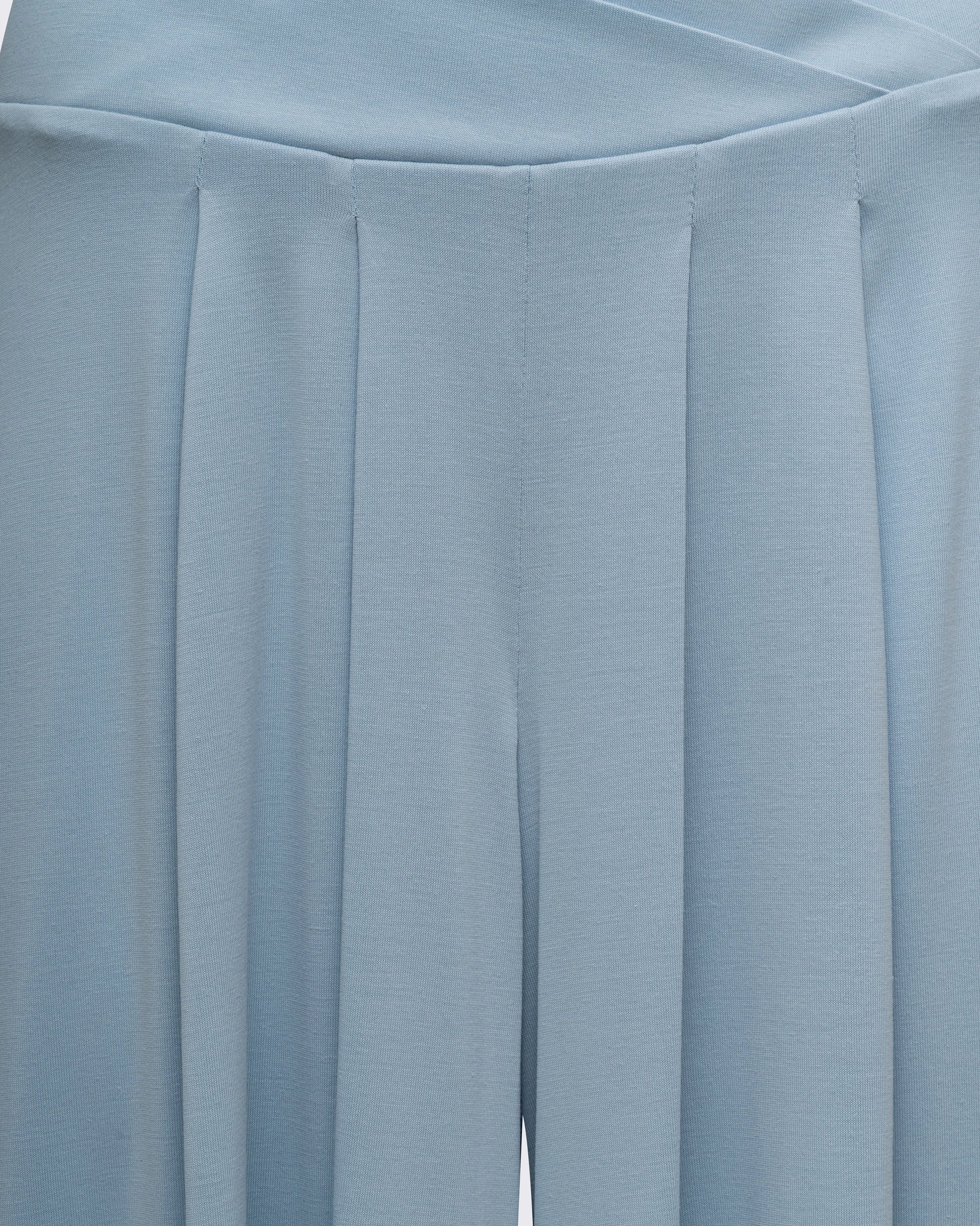 Kruvaze Kemer Detaylı Modal Pantolon - Baby Blue
