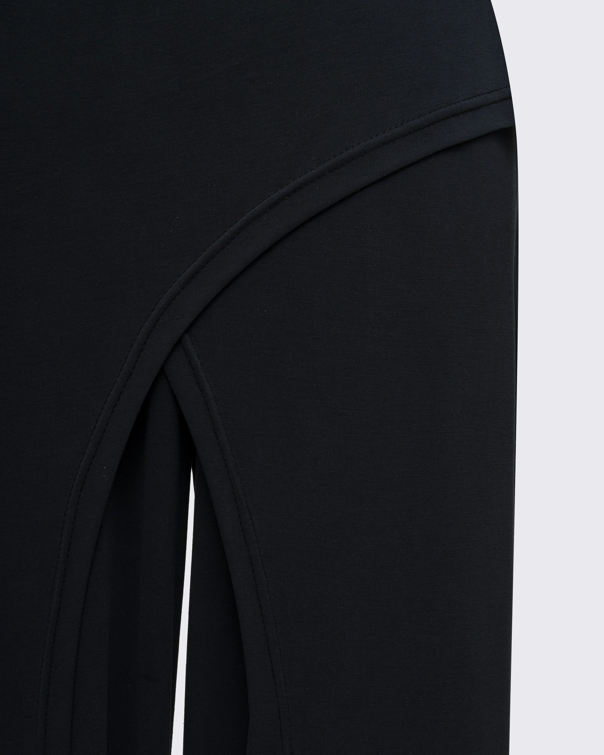Kuruvaze Görünümlü Modal Pantolon - Siyah