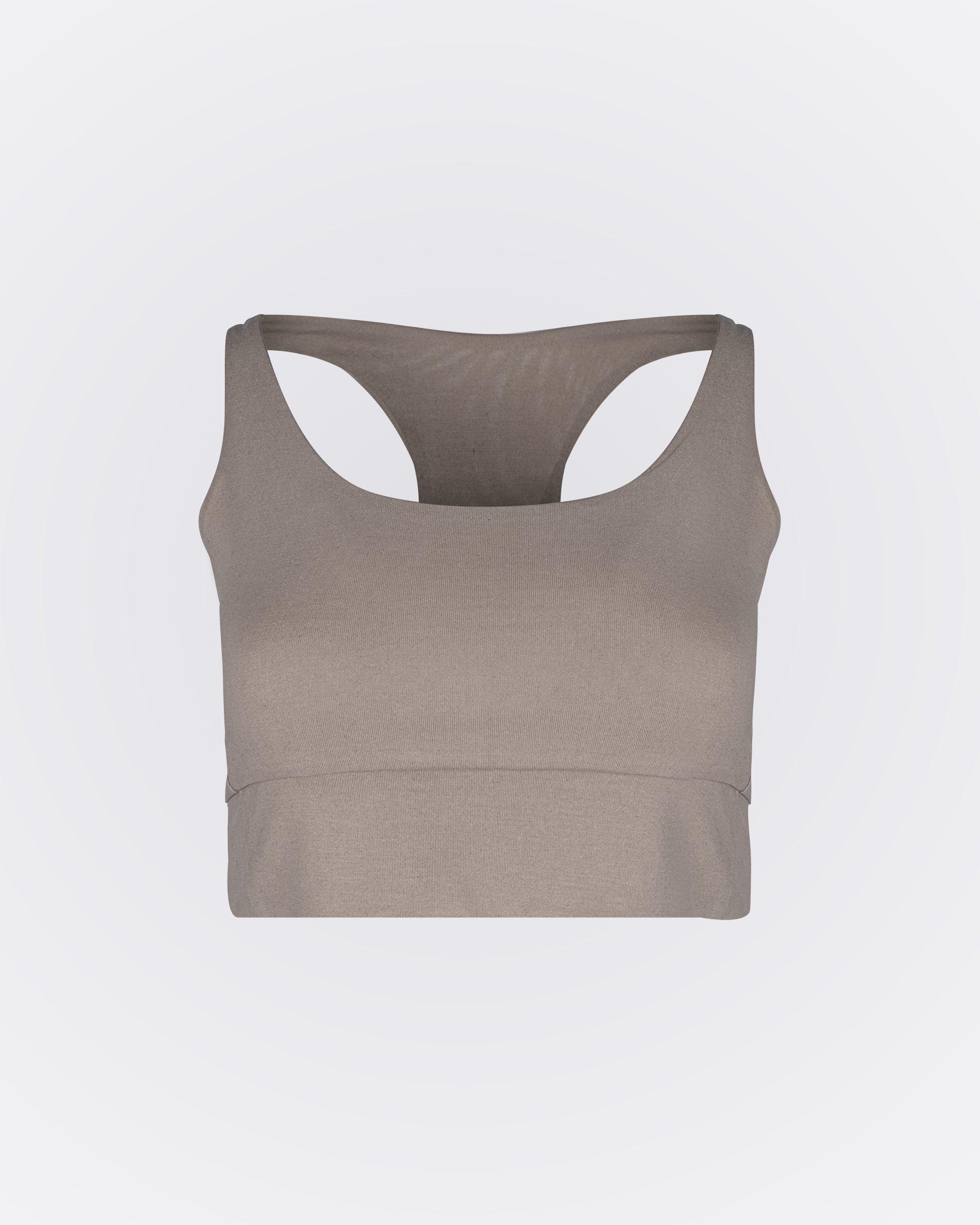 Modal Kumaşlı Aktif Crop - Bej