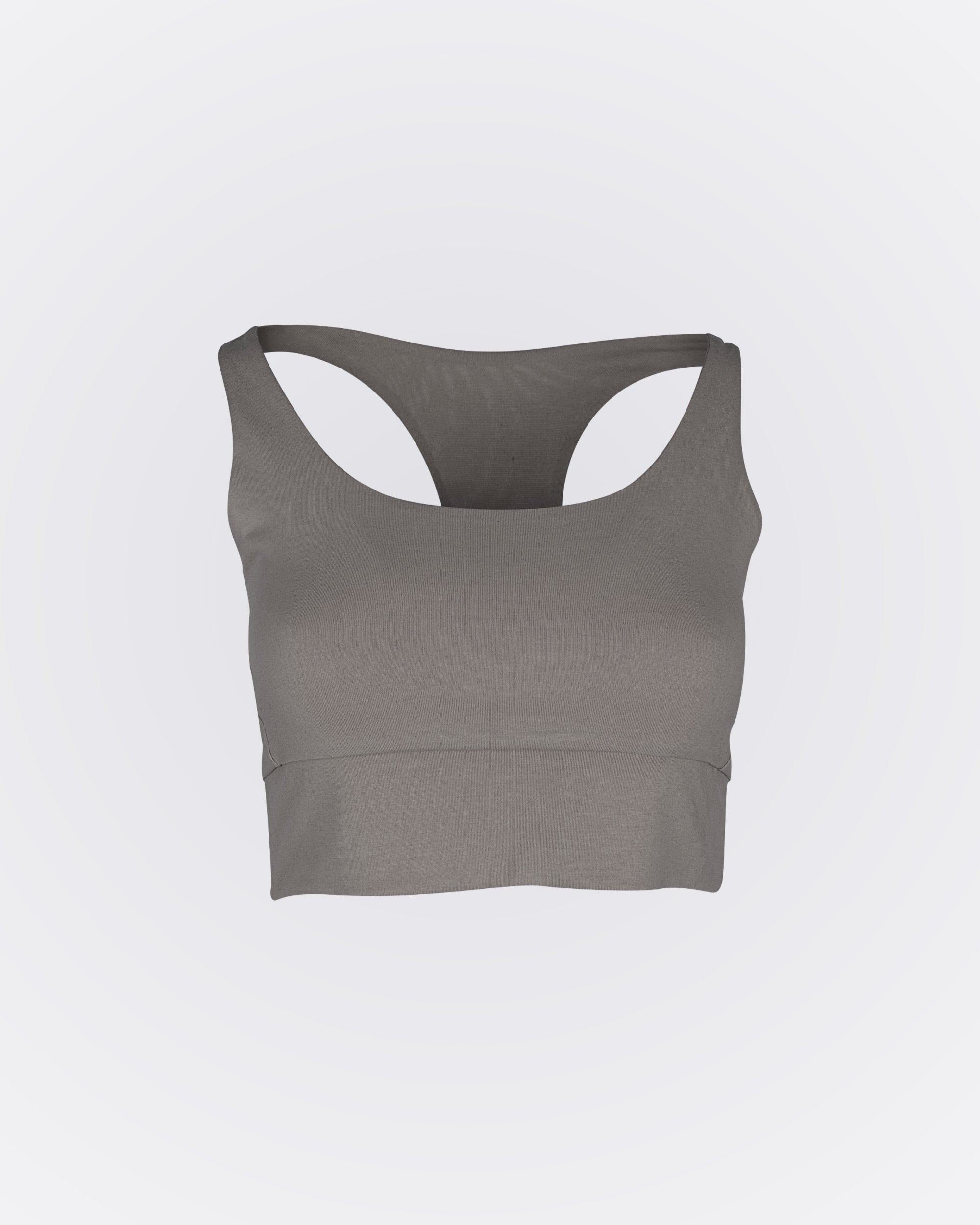 Modal Kumaşlı Aktif Crop - Vizon