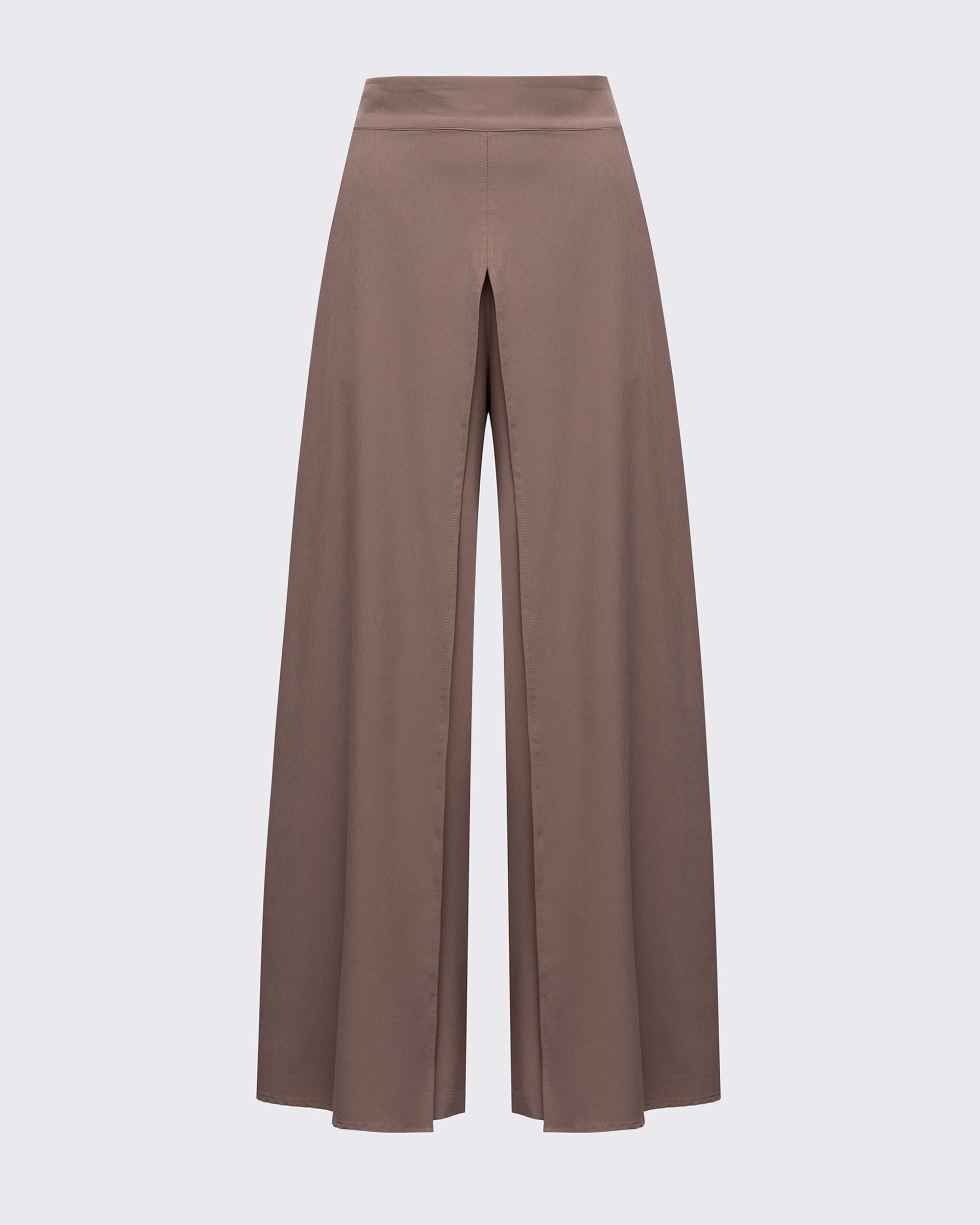 Etek Görünümlü Bol Paça Pantolon - Mocha