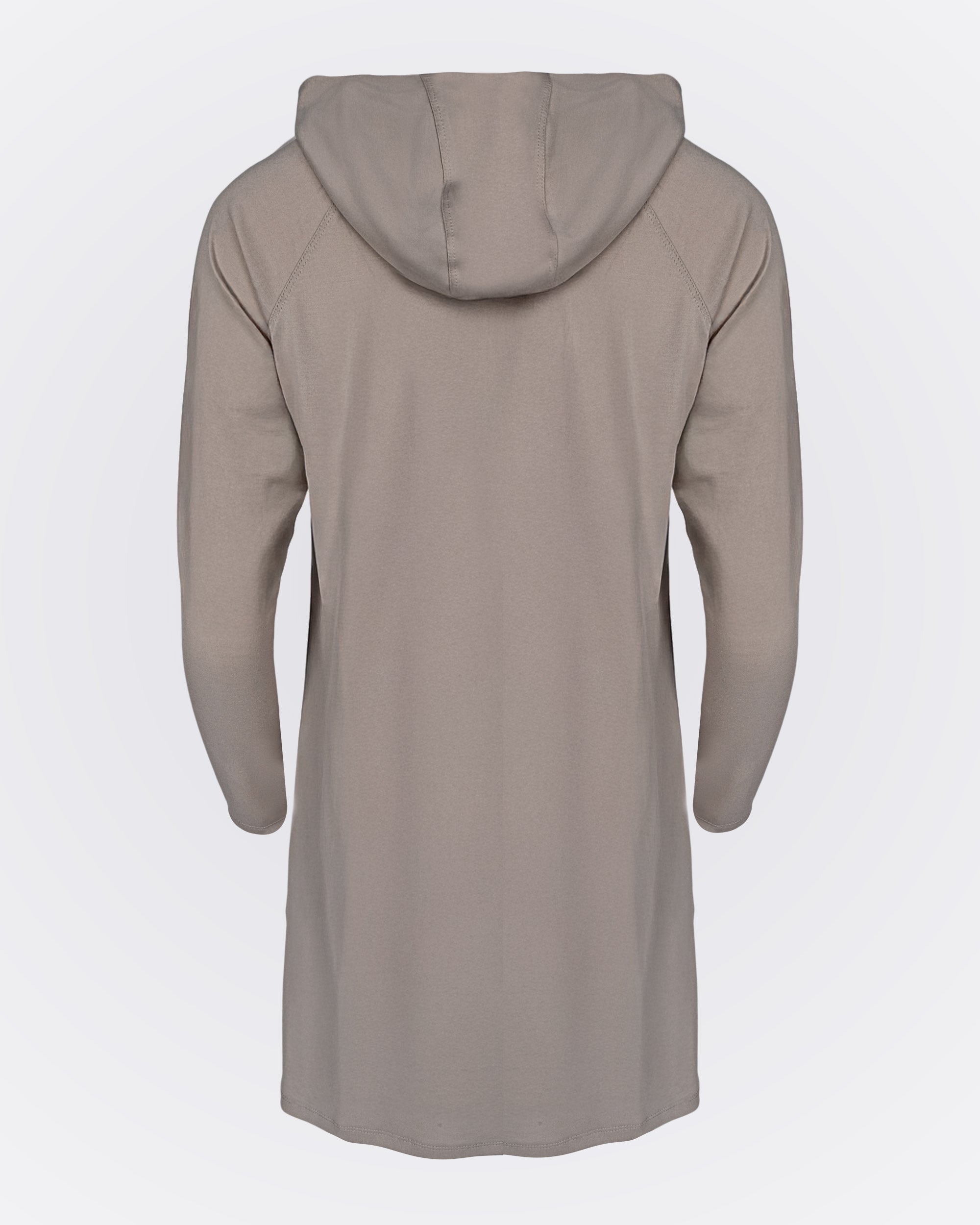 Önden Fermuarlı Kapüşonlu Modal Sweat - Bej