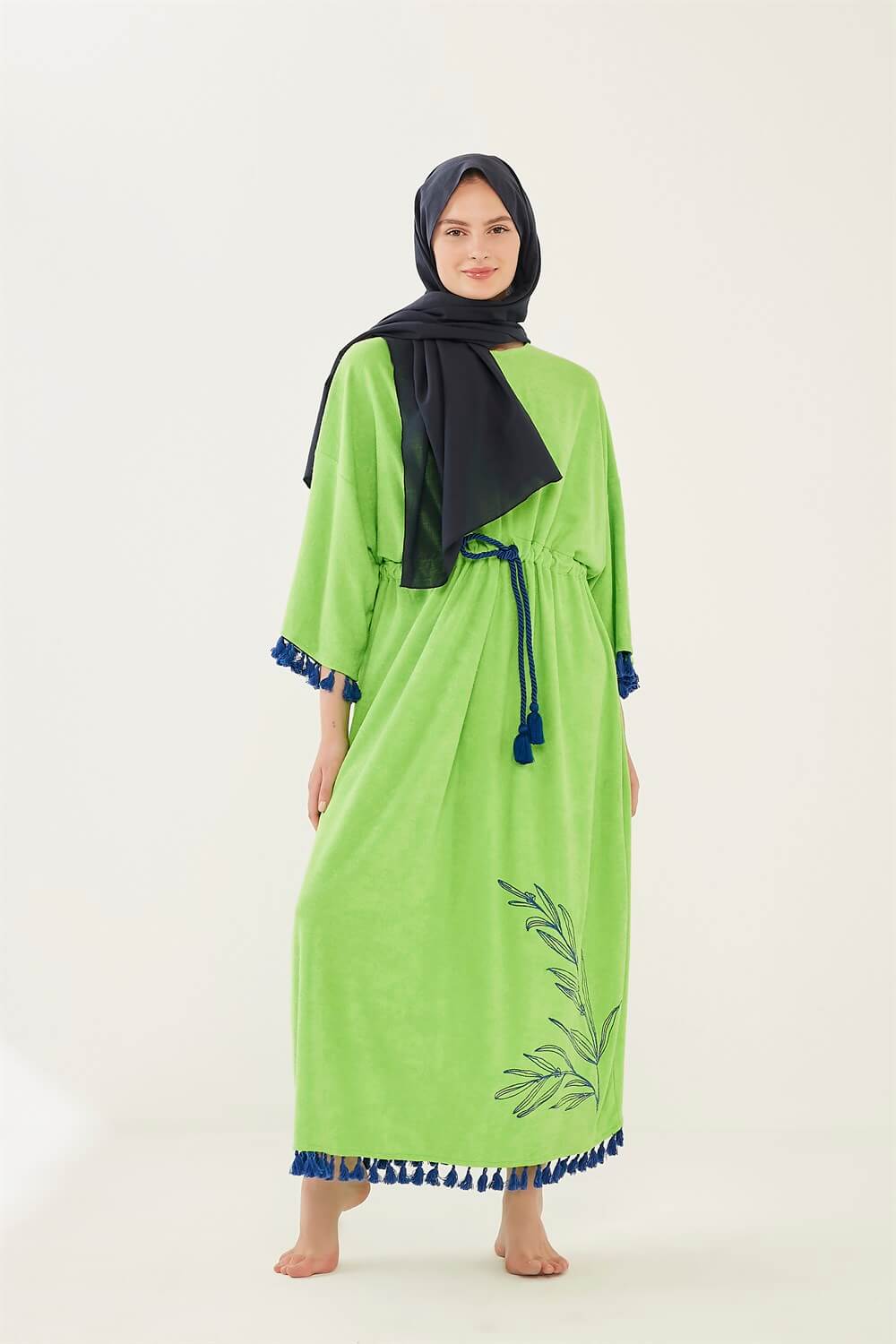 Püsküllü Havlu Kimayo Elbise - Monolou