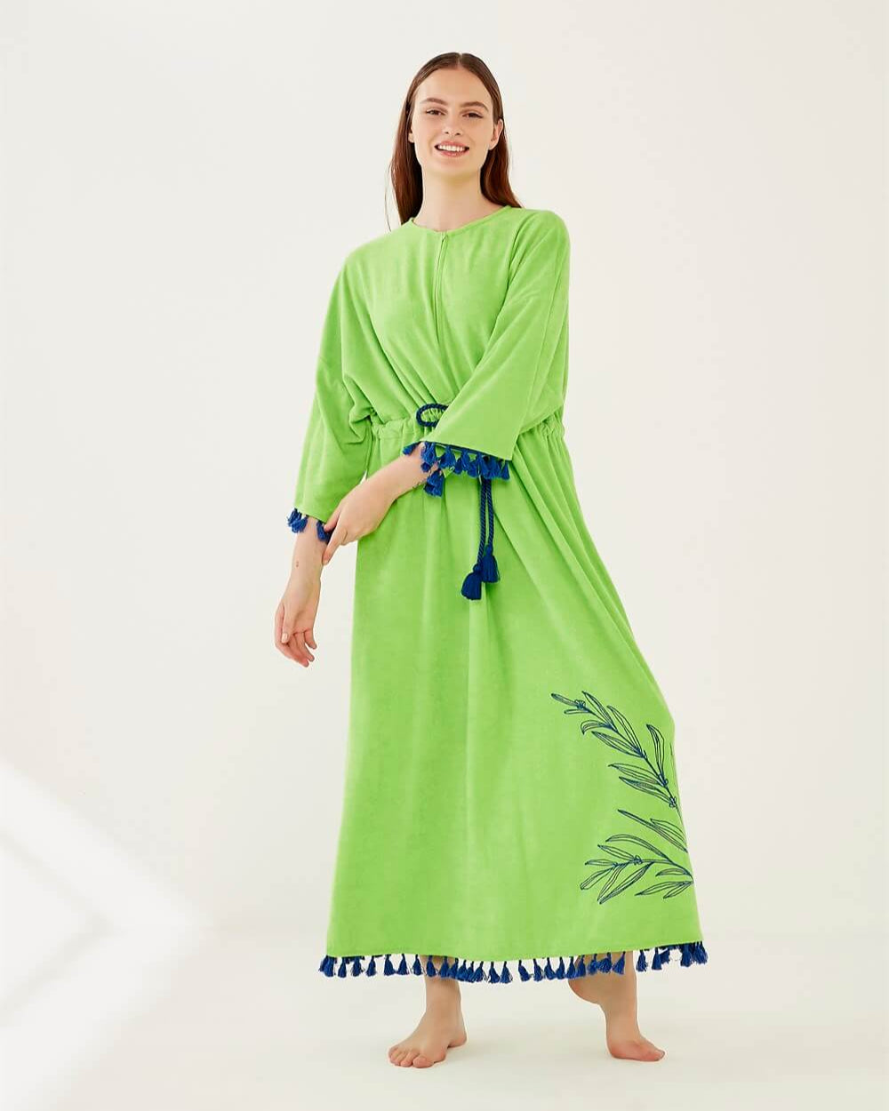 Püsküllü Havlu Kimayo Elbise - Monolou