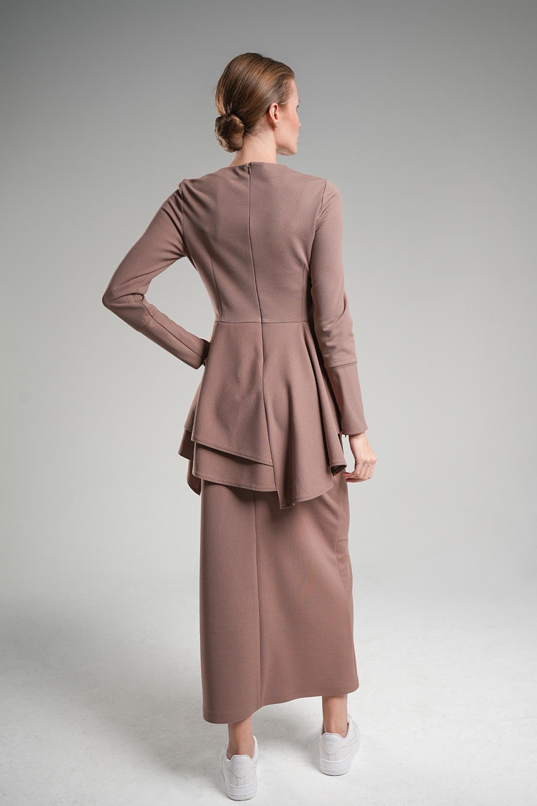 Kolu Gizli Fermuarlı Bluz - Monolou