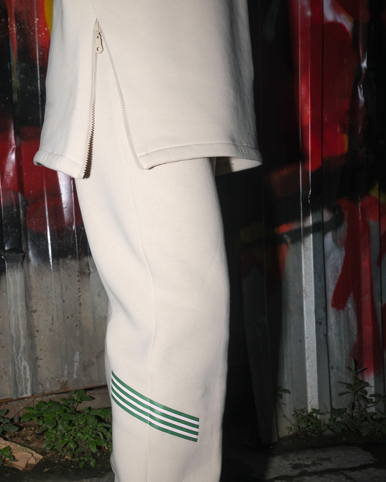 Şardonlu Pamuk Kumaşlı Eşofman Altı - Bej