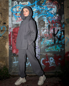 Şardonlu Pamuk Kumaşlı Eşofman Altı - Antrasit