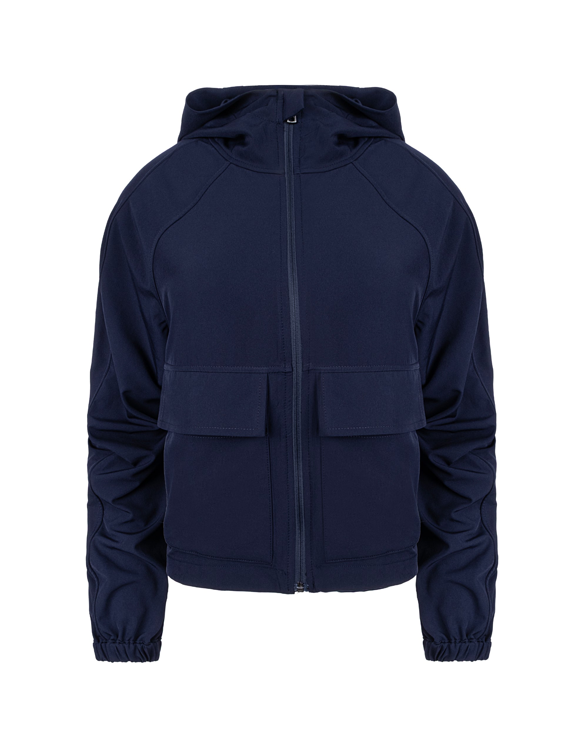 Gizli İç Cepli Kapüşonlu İnce Rüzgarlık - Lacivert