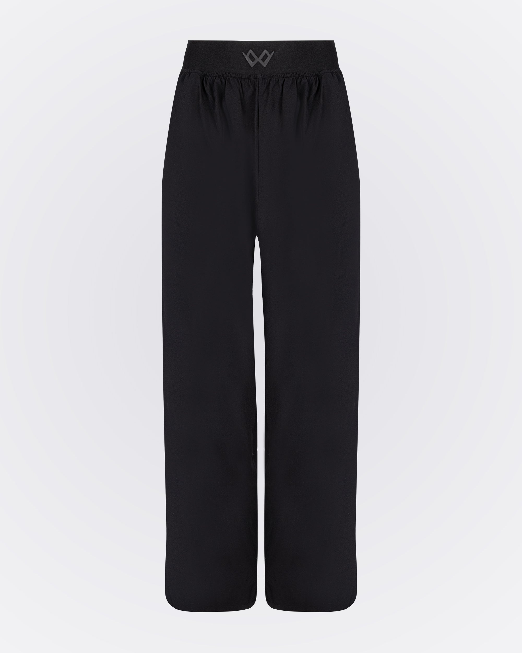 Beli Lastikli Kırışmaz Kumaşlı Cepli Pantolon - Siyah