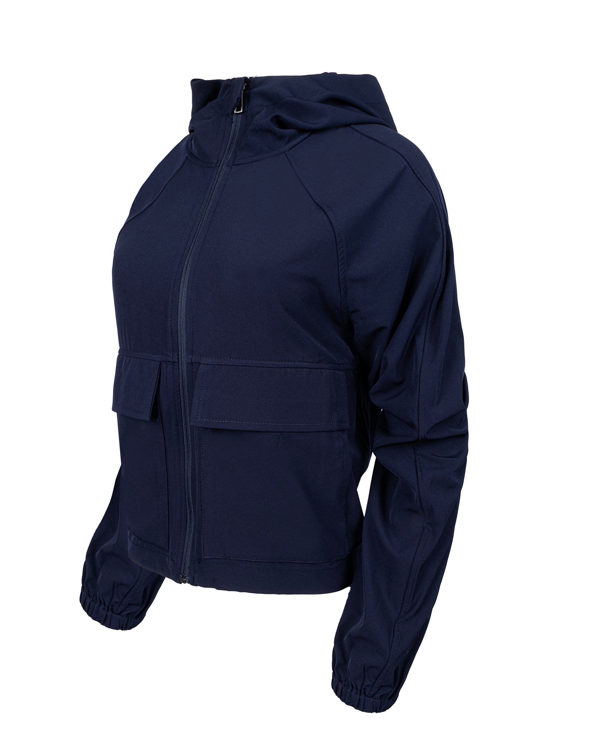 Gizli İç Cepli Kapüşonlu İnce Rüzgarlık - Lacivert