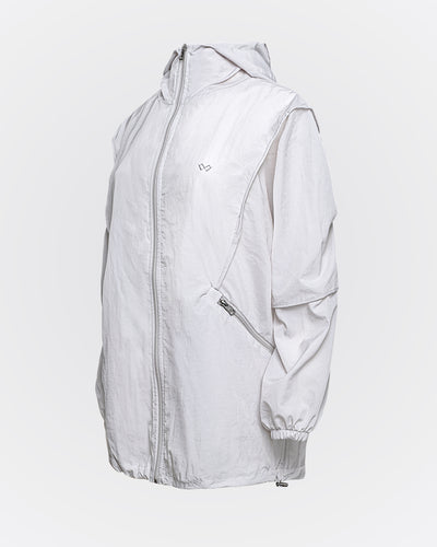 Bel Ayarlamalı Oversize Yağmurluk - Gri