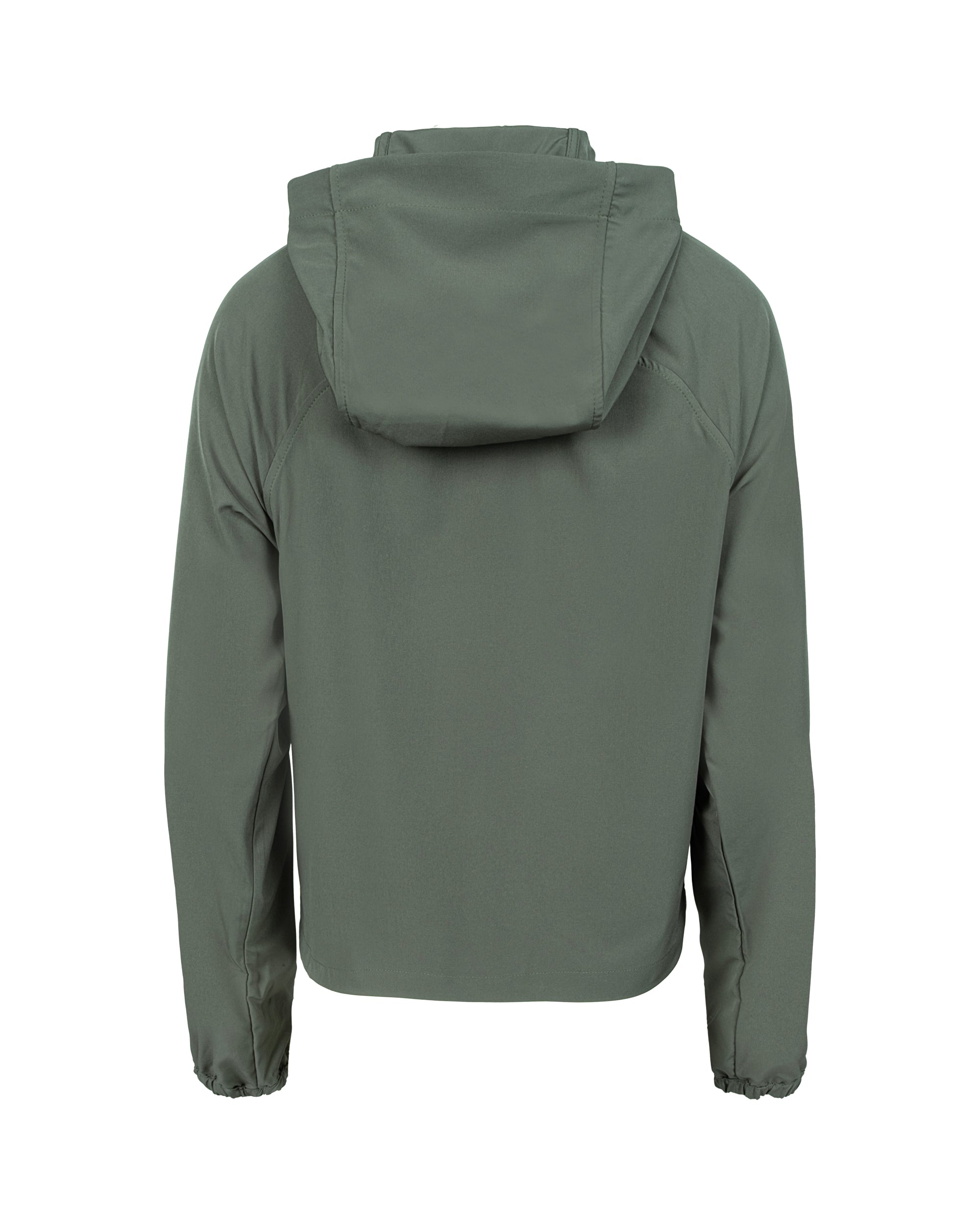 Gizli İç Cepli Kapüşonlu İnce Rüzgarlık - Haki