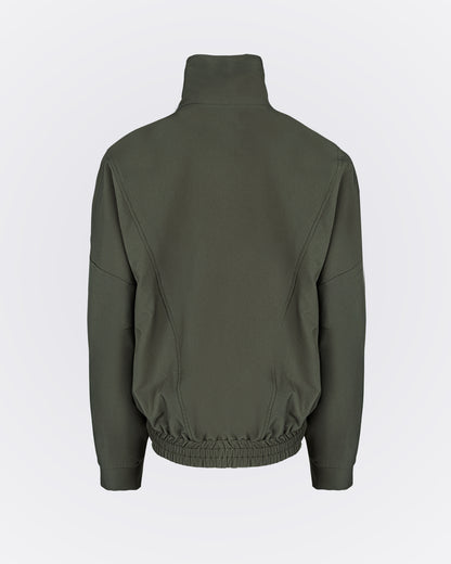 Yüksek Yakalı Lastikli Likra Üst - Haki