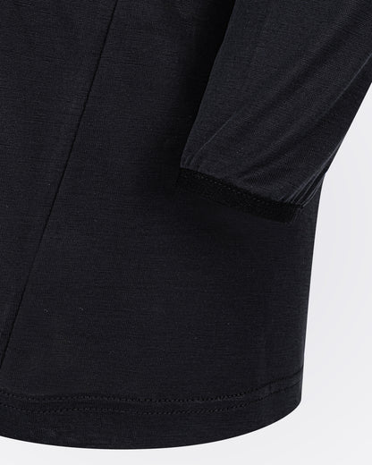 Kapüşonlu İnce Modal Üst- Siyah