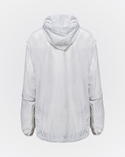 Bel Ayarlamalı Oversize Yağmurluk - Gri