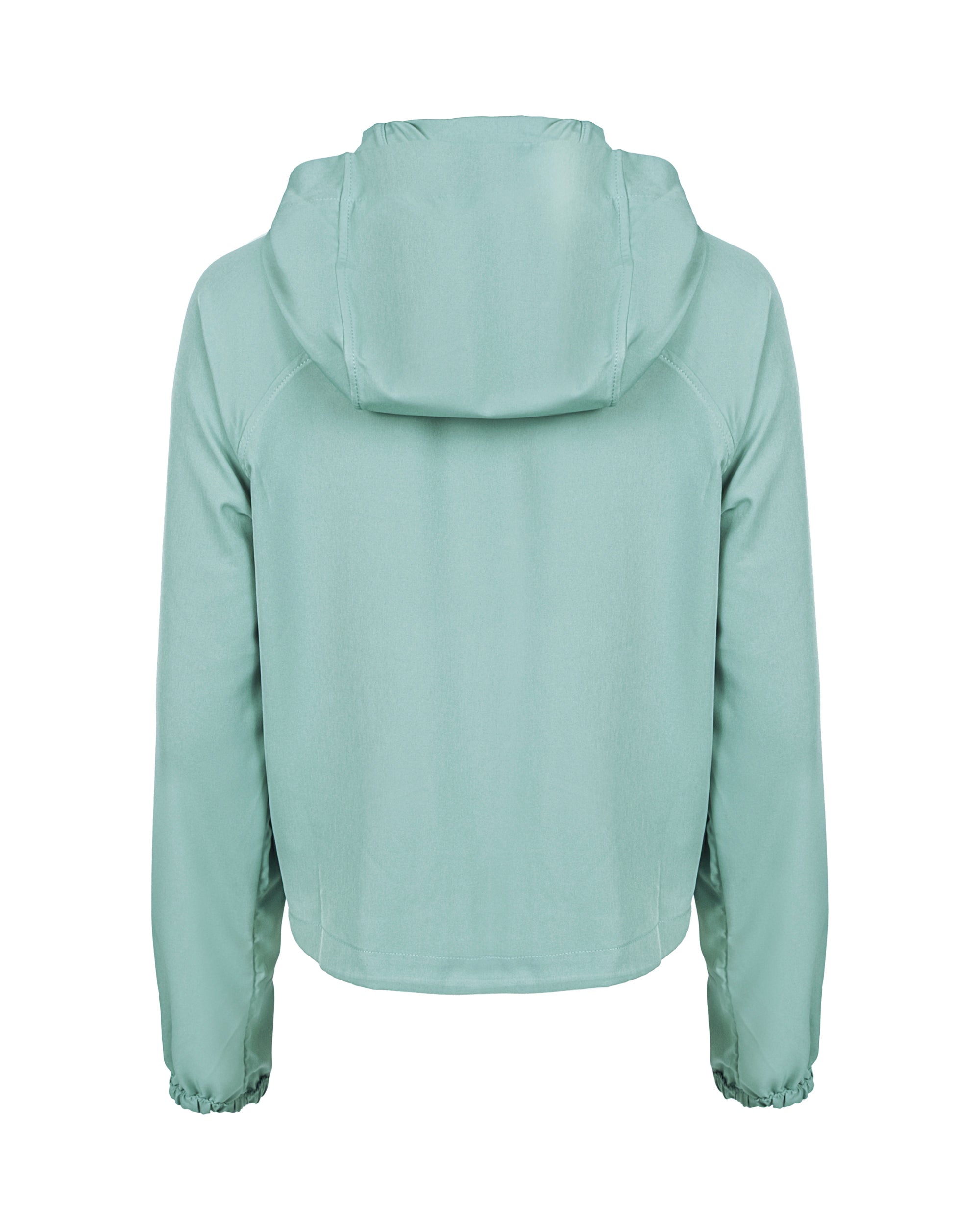 Gizli İç Cepli Kapüşonlu İnce Rüzgarlık - Mint