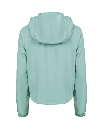 Gizli İç Cepli Kapüşonlu İnce Rüzgarlık - Mint