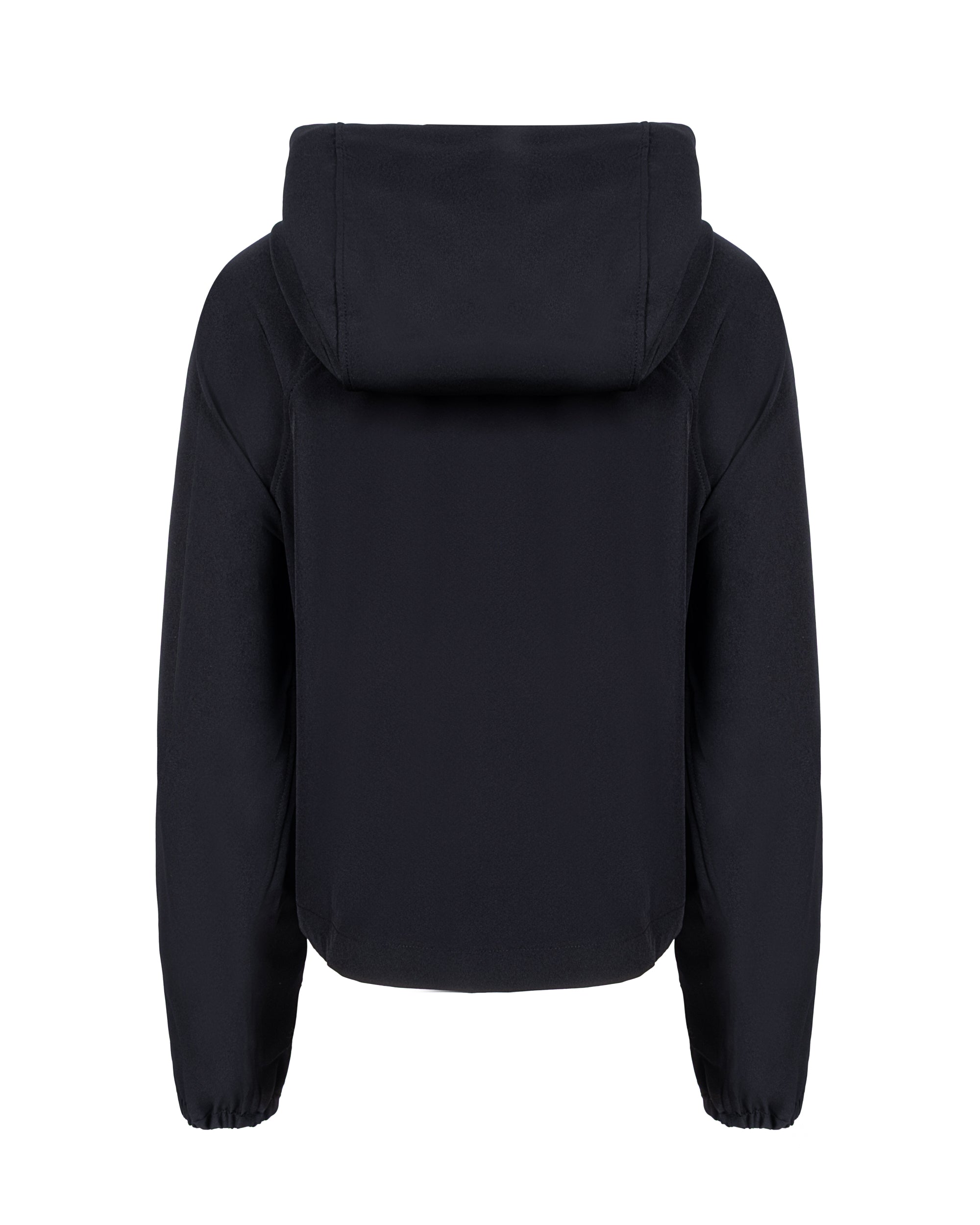 Gizli İç Cepli Kapüşonlu İnce Rüzgarlık - Siyah