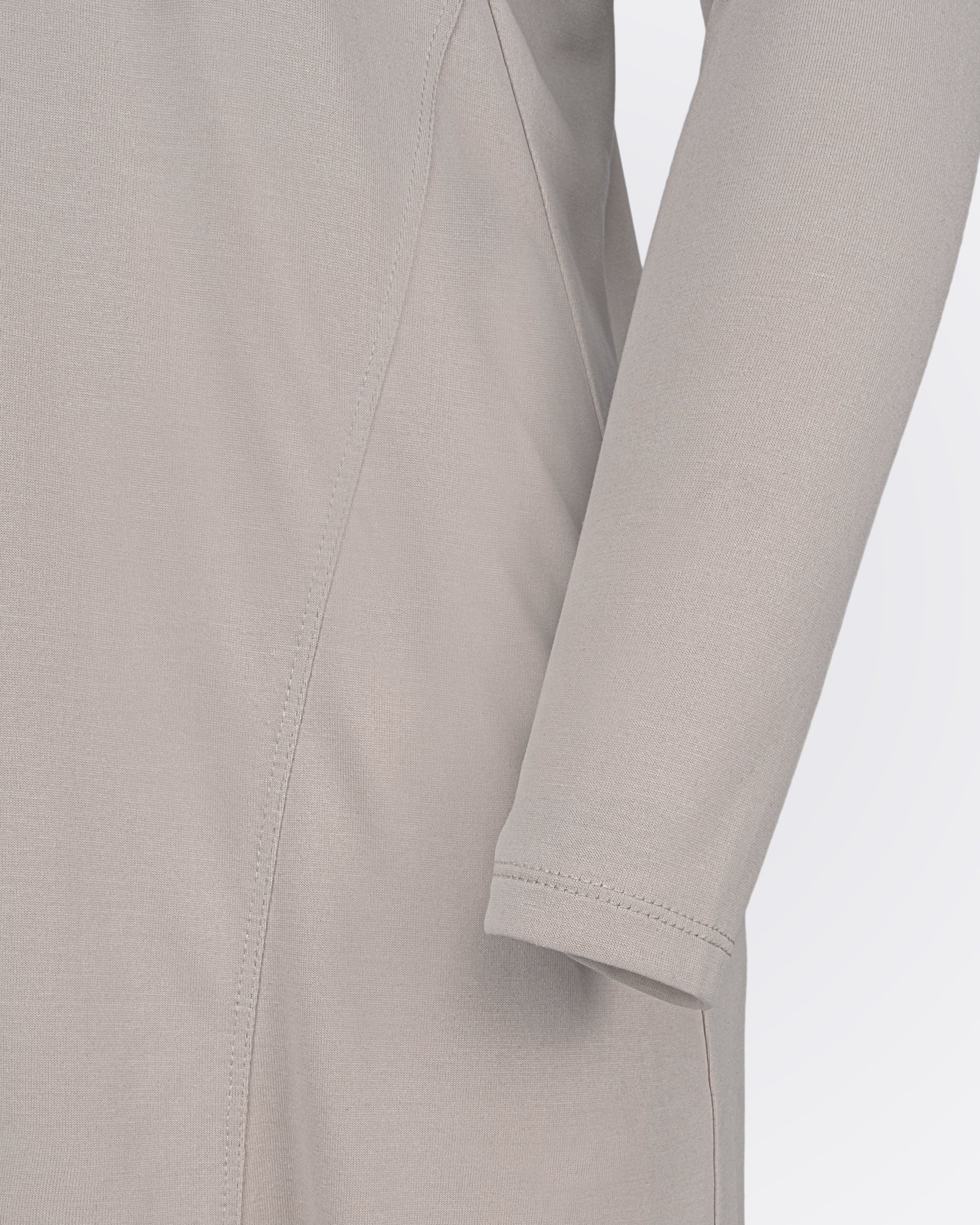 Önden Fermuarlı Kapüşonlu Modal Sweat - Bej