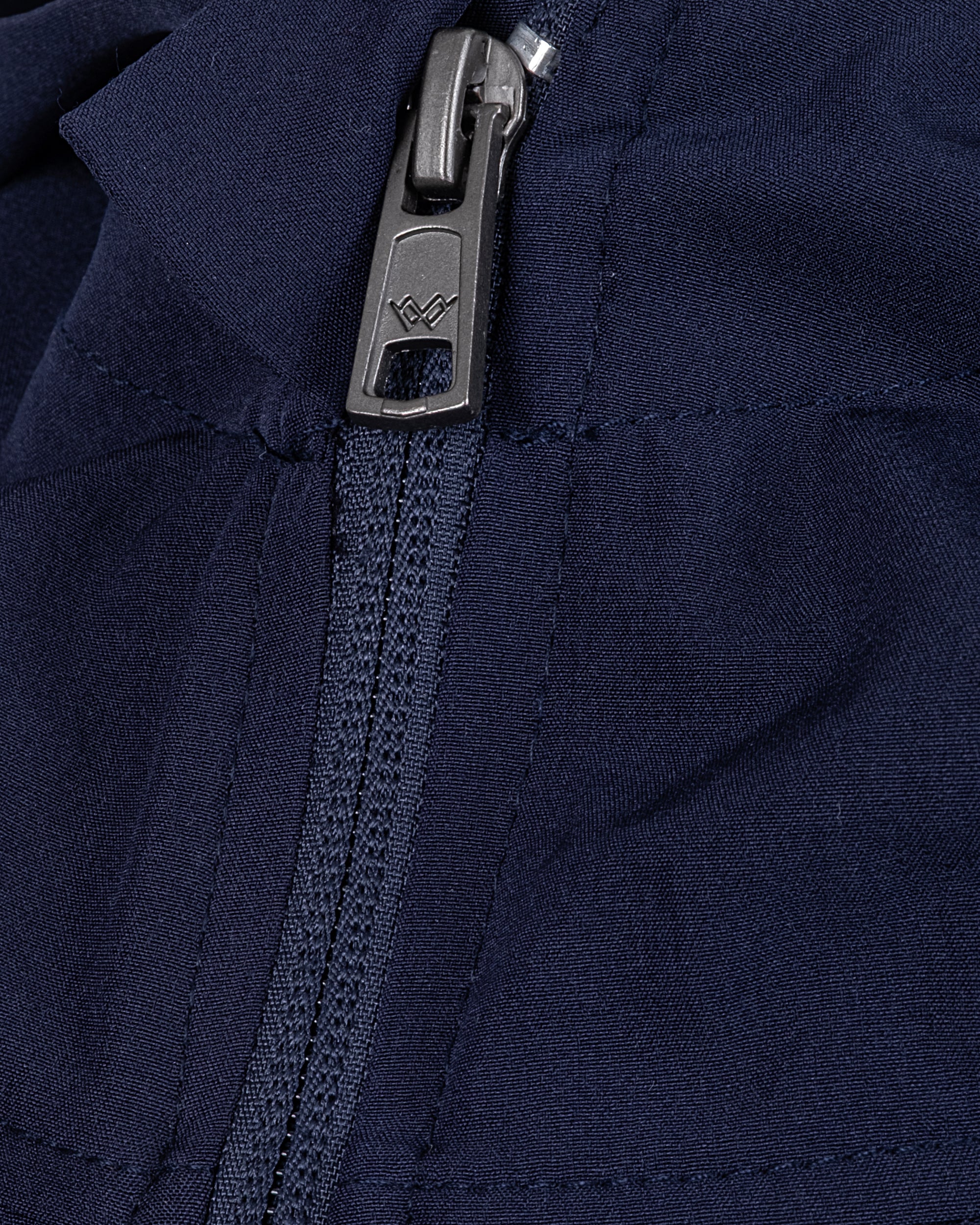 Gizli İç Cepli Kapüşonlu İnce Rüzgarlık - Lacivert