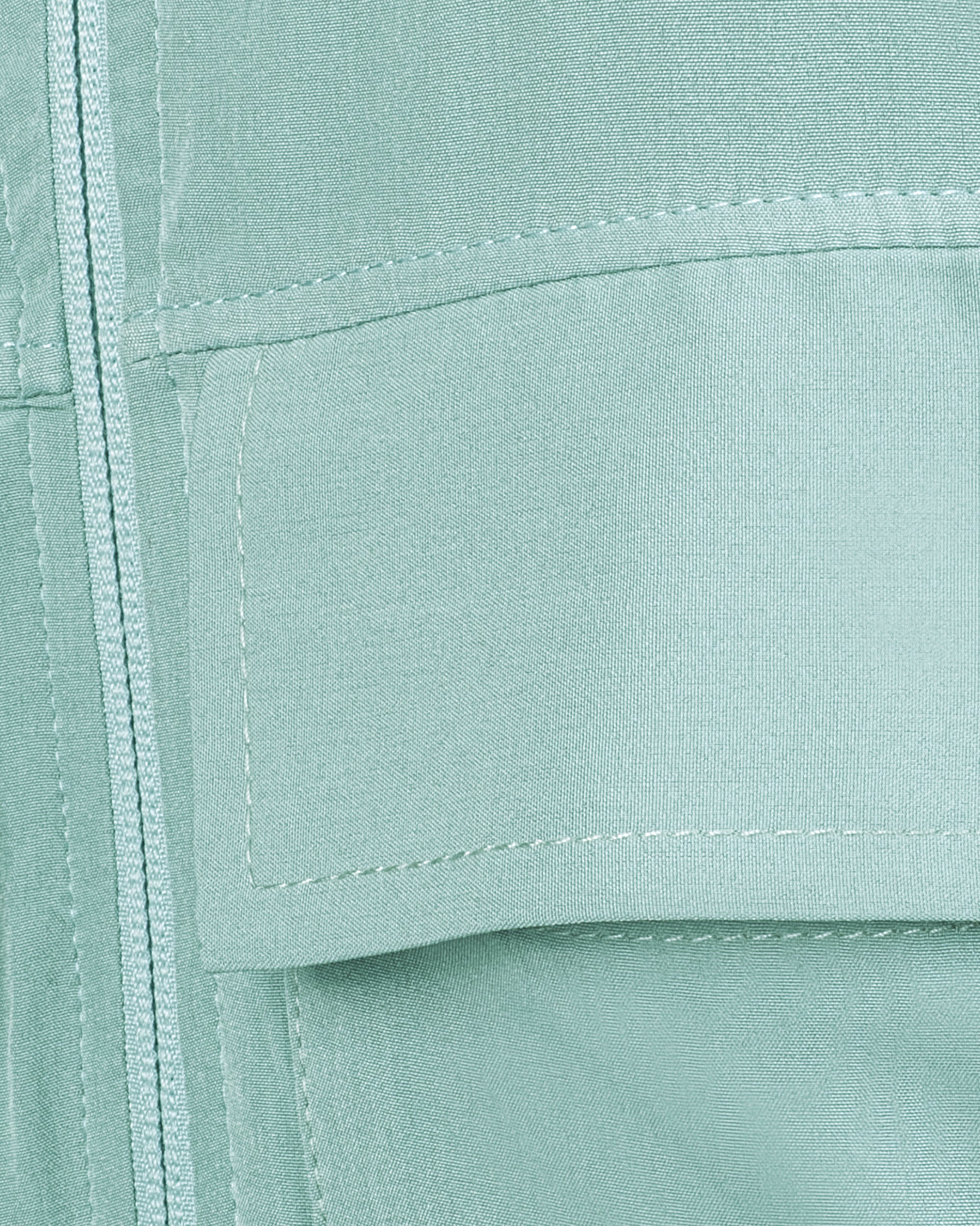 Gizli İç Cepli Kapüşonlu İnce Rüzgarlık - Mint