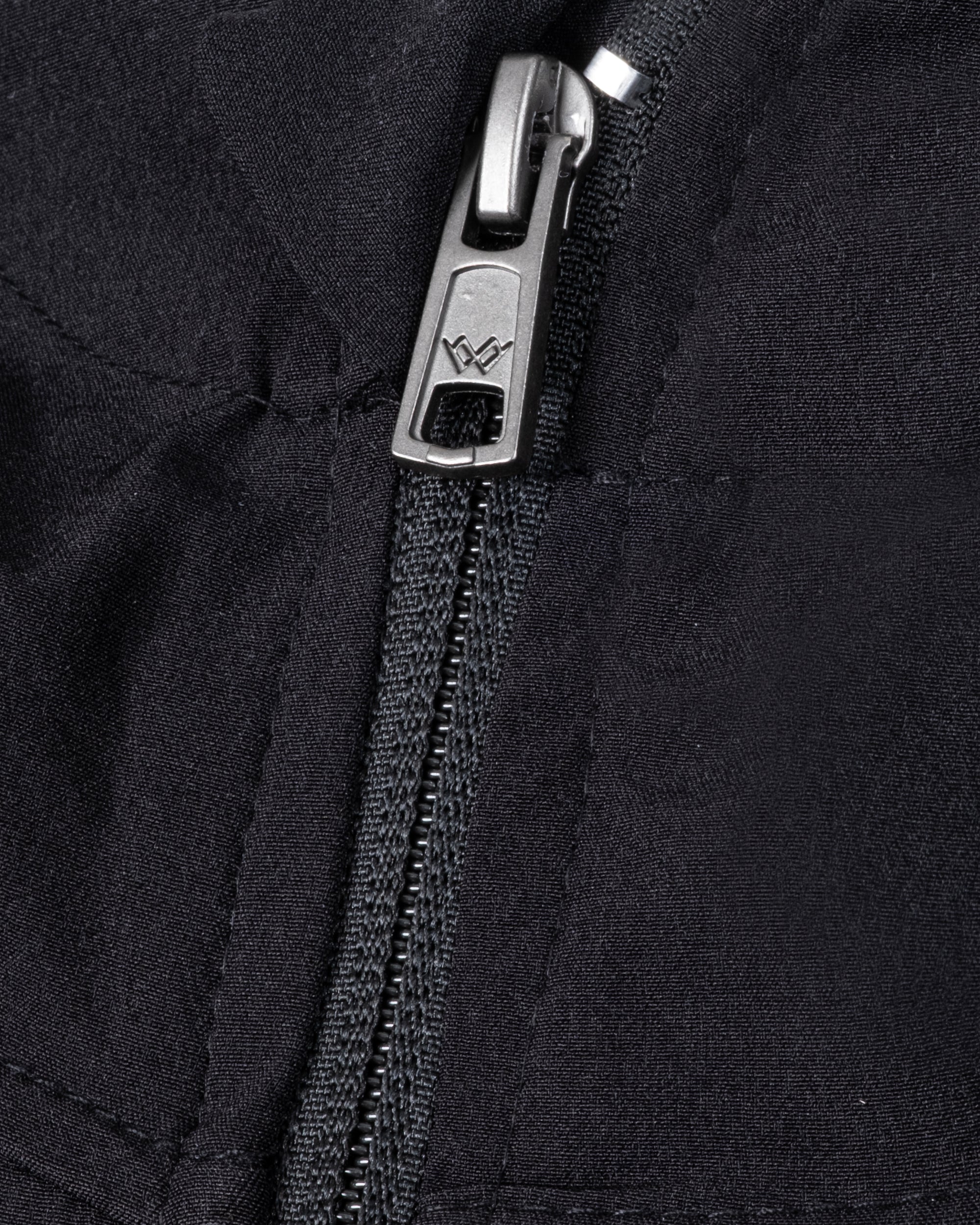 Gizli İç Cepli Kapüşonlu İnce Rüzgarlık - Siyah