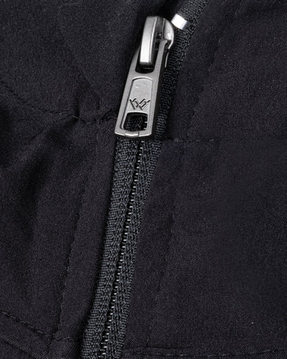 Gizli İç Cepli Kapüşonlu İnce Rüzgarlık - Siyah