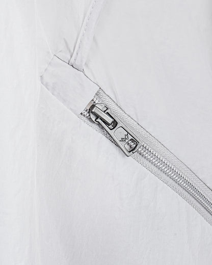 Kapüşonlu Oversize Yağmurluk - Gri