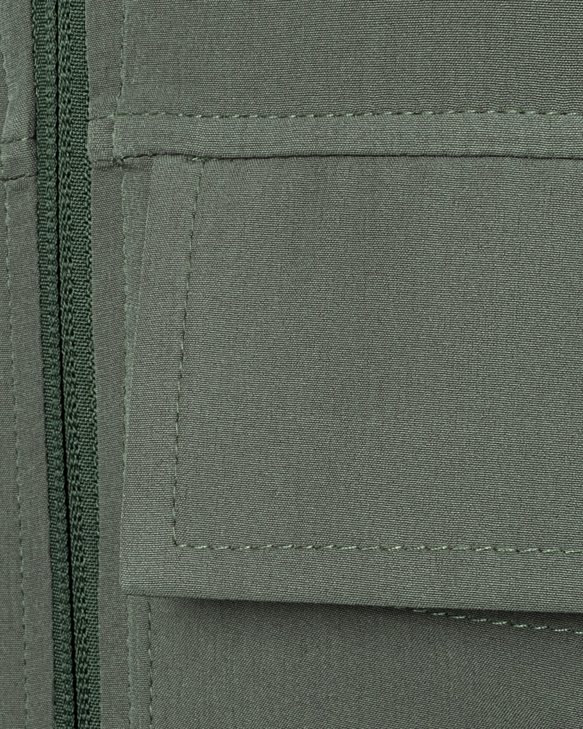 Gizli İç Cepli Kapüşonlu İnce Rüzgarlık - Haki