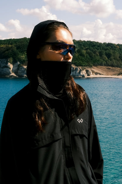 İçi File Astarlı Aktif Ceket - Siyah