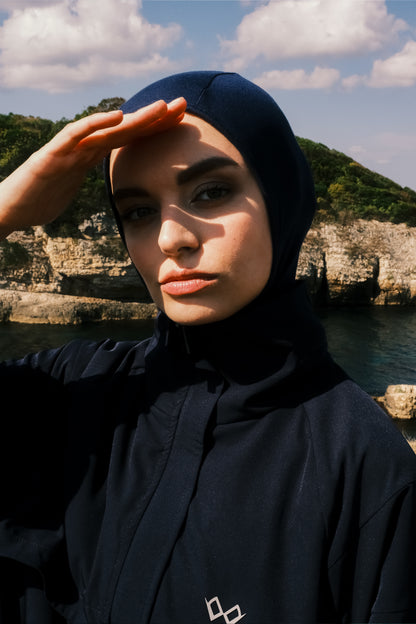 İçi File Astarlı Aktif Ceket - Lacivert