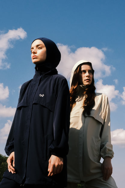 İçi File Astarlı Aktif Ceket - Lacivert