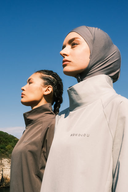 Yüksek Yakalı Aktif Üst - Haki