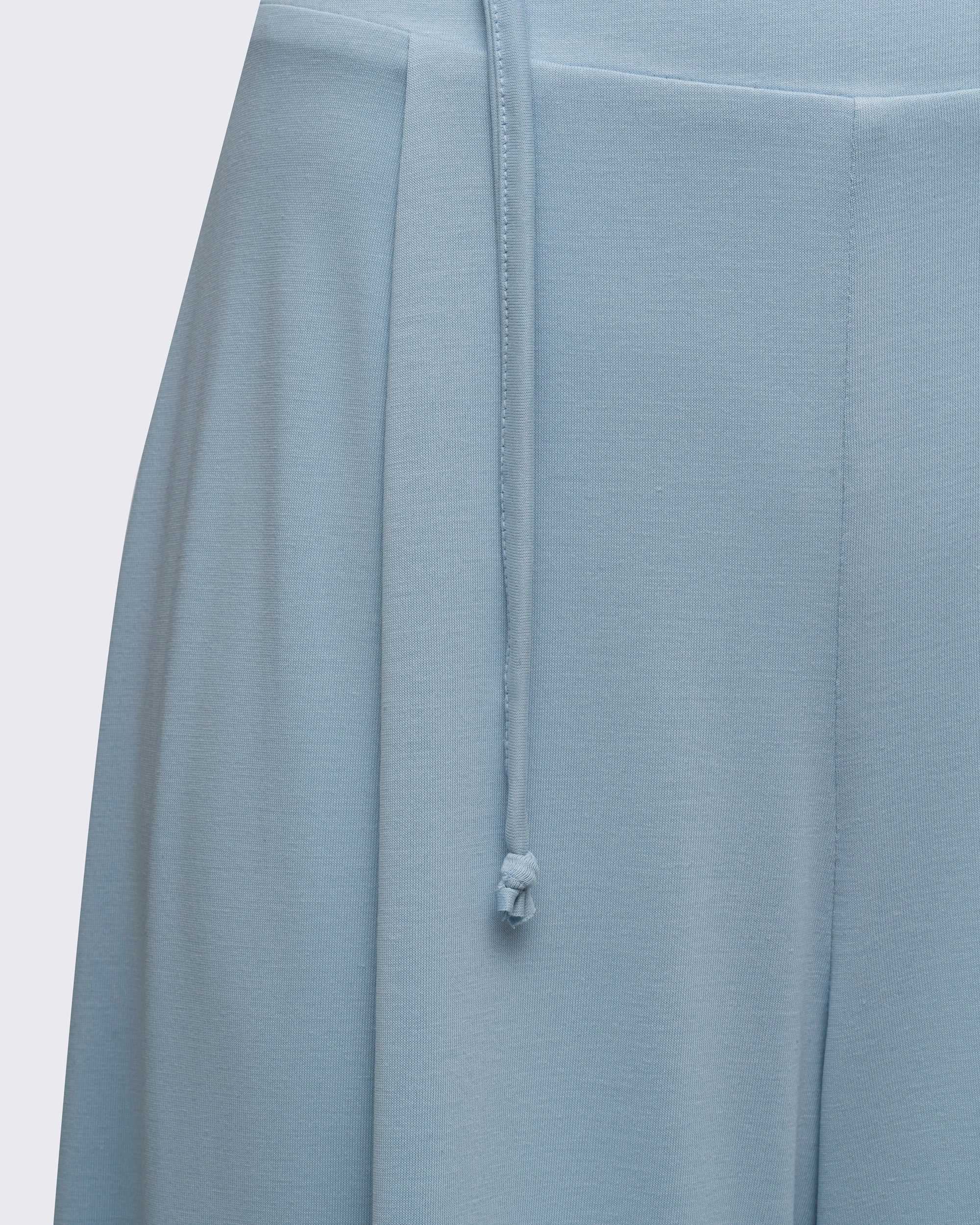 Ayarlanabilir Bel Detaylı Bol Paça Modal Pantolon - Baby Blue