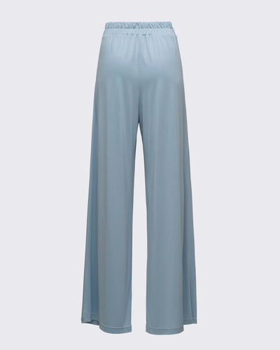 Ayarlanabilir Bel Detaylı Bol Paça Modal Pantolon - Baby Blue