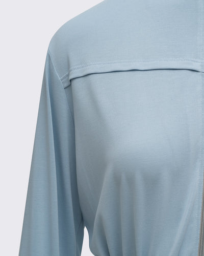 Ayarlanabilir Bel Detaylı Modal Üst - Baby Blue