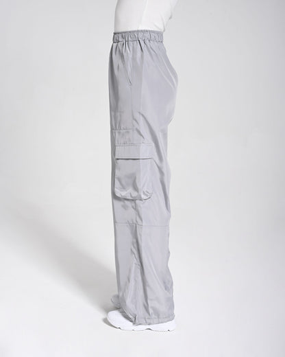 Beli Lastikli Kargo Pantolon - Gri - Monolou