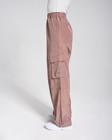 Beli Lastikli Kargo Pantolon - Pembe