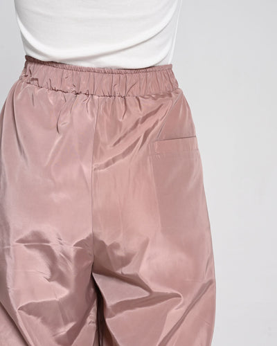 Beli Lastikli Kargo Pantolon - Pembe - Monolou