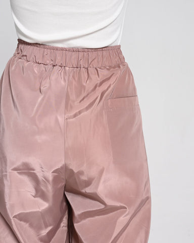 Beli Lastikli Kargo Pantolon - Pembe